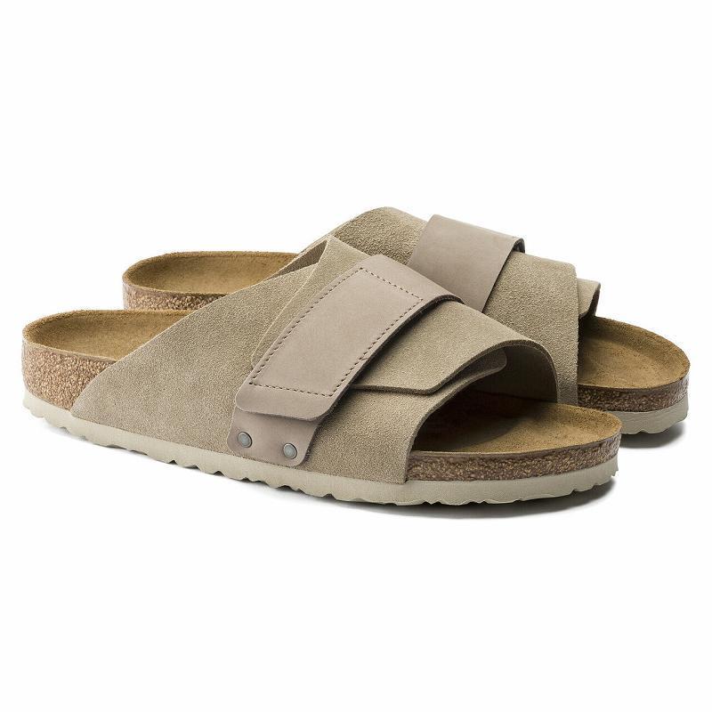 Birkenstock Ruskind Kyoto Dame Grå Brune | DK 419PJJ